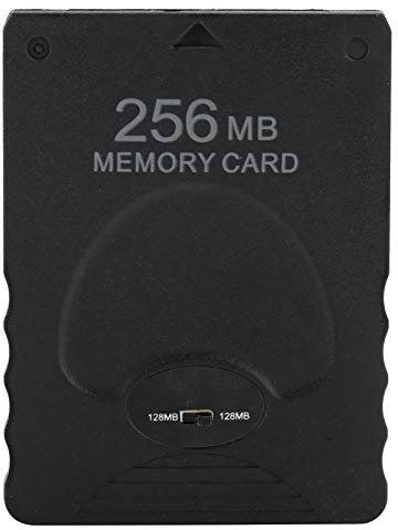 PUSOKEI Game Memory Card 256mb PS2, Portable Game Memory Card 256MB Accessory for PS2 2 Game Data Console, High Speed Memory Card for Sony PS2(black)