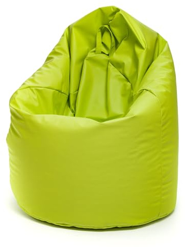 Ecopuf Sitzsack aus Kunstleder mit Füllmaterial EPS Perlen, etterfest Sofa XXL Kindersessel Erwachsene Sessel Hocker Pouf Kinderzimmer Gaming Sitzhocker 85x135 cm