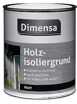 Dimensa Holzisoliergrund Wasserverdünnbar 2,5 liter Weiß Matt, für innen und außen