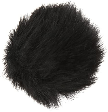 Mikrofon Revers Dead Cat Windschutzscheibe, Kunstpelz Lavalier Mikrofon Windschutzscheibe Revers Mikrofon Windschutz Clip On Furry Mic Muff (Schwarz)
