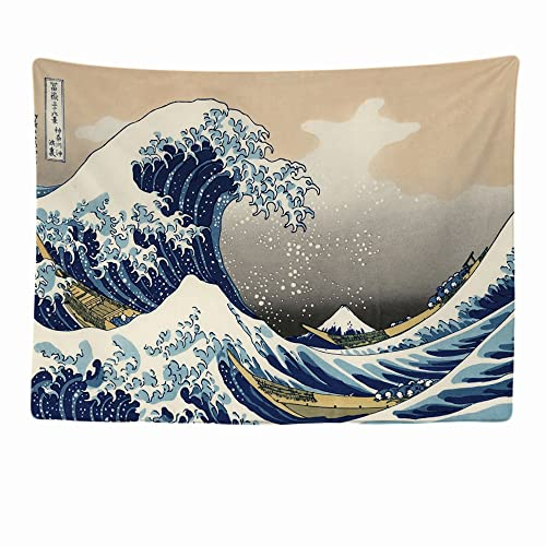 Ulticool – Tapisserie Murale Décorative Chambre - La nature Grande Vague Mer - 200 x 150 cm Grand – Papier Peint Tissu – Tapestry Aesthetic Wall - Décoration Panoramique