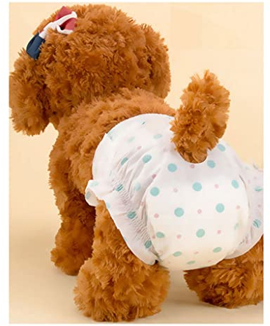 Hundewindeln Einweg-Haustier-Doggy Windeln Weibliche-authentabelle & Atmungsaktive Pflegehöschen Einstellbares Schwanzloch (40 Stücke) (Color : 40pcs, Size : L)
