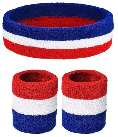 Regenbogen Schweissband Set，3 Stück Sport-Stirnband schweissband Schweißbänder Set Armband-Set für Kinder Herren Damen Sportband Basketball Tennis Workout