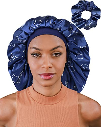 Seidentuch Haare Schlafen Schlafhaube aus Seide Mütze Schlafmütze