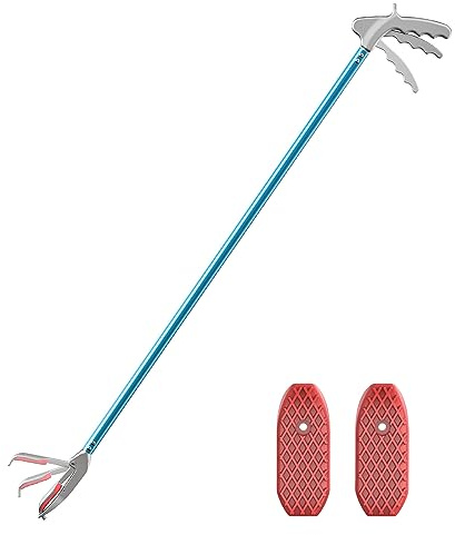 G2 60-inch Professional All-Aluminum Alloy Snake Tong Reptile Grabber Rattle Snake Catcher Wide Jaw Handling Tool with a Protective Structures for Snakes