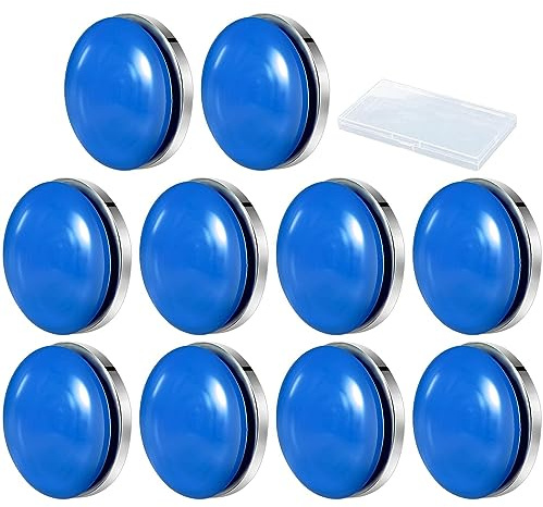 Imtrub 10 Stück Tischdeckenbeschwerer Set, Runde Magnetische Dusch Vorhang Gewichte Starke Magnete wasserdichte für Vorhänge Tischdecke, für Camping Hochzeit Garten Picknick