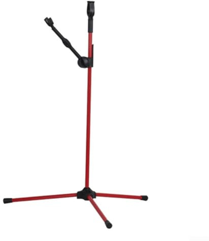 DAZZLEEX Support pliable pour arc de tir à l'arc - Support d'arc recourbé - Pieds réglables - Support de barre d'équilibre (rouge)