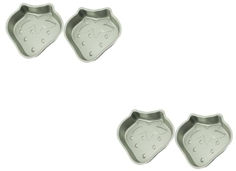 Alipis 2 Set Di Teglie Per Torta Alle Fragole Mini Teglie Per Torte Alte Temperature Facili Da Pulire 2 Pezzi*2