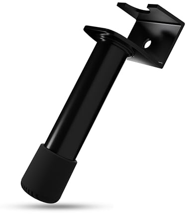 Karl Dahm® Türstopper I Türstopper für alle Böden zum Schutz von Wände, Möbel, Kinderzimmer, Balkontür I Befestigung an der Tür I mit extra Gummipuffern (Schwarz) - 13683