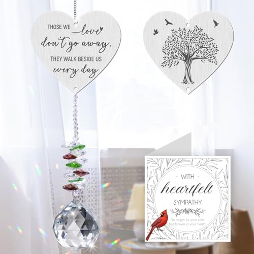 Memorial Gift Crystal Suncatcher, Bereavement Gifts for Loss of Mum, Dad | Thinking of You Gift, Sorry for Your Loss - Sympathy Remembrance Condolence Gifts for Loss of Loved One