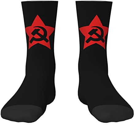 Chaussettes Les Garçons Communistes De La Faucille Et Du Marteau De L'Urss Hommes Socquettes Légères Socquettes Sportswear Respirantes Chaussettes De Sport Pour Femme Homme Trekking 40Cm