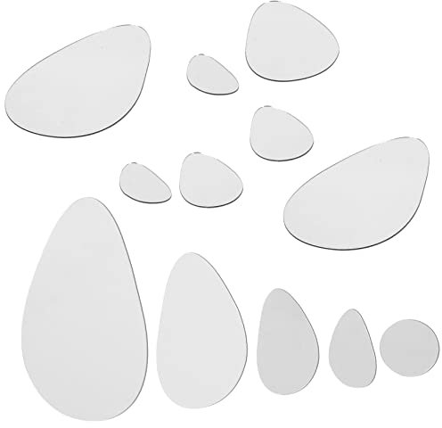 WATIIFUFU 24stücke Oval Wandaufkleber Spiegeloptik Abziehbare Und Selbstklebende Tapete Für Kreative Wandgestaltung Wohnräumen Schlafzimmer Und