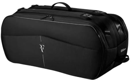 Wilson RF - Borsa per racchette da tennis, confezione da 9, colore: nero