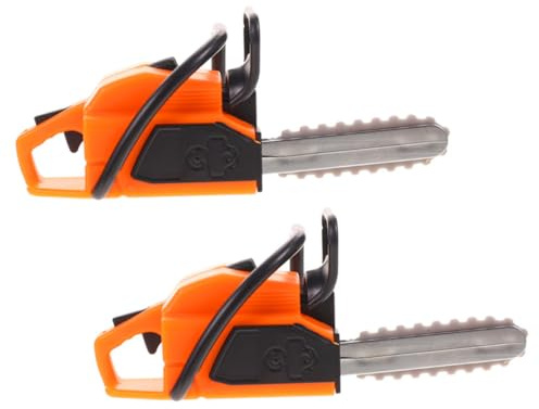 LALADEFIEE 2pièces Miniature Dollhouse Chainsaw Toy Réaliste Modèle De Scie Électrique pour Décorations De Jardin Féérique Et Accessoires