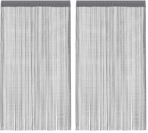 vidaXL Fadenvorhänge 2 STK. Anthrazit 100x250 cm