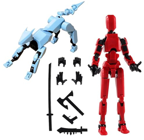 ASQzhuLIWing 2 pièces modèle d'activité robotique Figurine d'action Jouet Chien Robot Figurine d'action Animale imprimée en 3D modèle utilisé sur Les canapés, Les Chambres, Les Chambres,Les Salons et