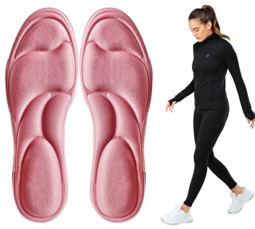 EUYKQNOI Solette in Memory Foam 4D Con Supporto per Arco Plantare,Solette Ortopediche,Soletta Ortopedica Sport Solette,Inserti per Scarpe da Ginnastica Scarpe Sportive,Comode per Ammortizzazione,37-38