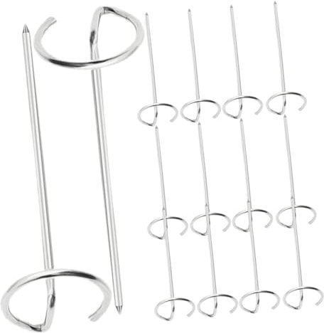 Abaodam 12pièces Brochettes Acier Inoxydable Pour Barbecue Et Friteuse à Vertical Gain De Place Résistantes Et Faciles à Utiliser Pour Griller Viande