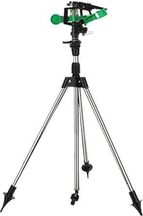 Tripod Rotary Sprinkler – Heavy Duty Telescoping Stand with Oscillating Water Flow, Durable Outdoor Irrigation Equipment | Automatic Lawn Care Tool, Multifunctional Turf Nursery Supply, Wide Coverage