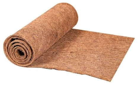 Vilgftyiet kokosnöt palmmatta för planterare och reptilhöljen, skärbar kokosgolvmatta 0,3-0,4 cm tjock, naturlig jordhållningsmatta för hängande korgar, terrarier, dörrmattor (50 x 200 cm)