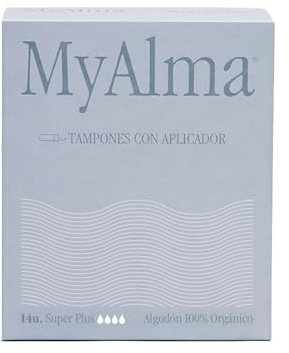 Tampones con Aplicador - Algodón 100% Orgánico - Hipoalergénicos, Sin Tóxicos - Flujo Moderado, Máxima Protección - Fabricados en Europa (PLUS)