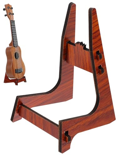 ifundom Supporto da Pavimento per Ukulele e Mandolino, Stand Portatile in Legno Treppiede, Adatto a Esposizione e Uso Domestico Colore Casuale Stile Casuale