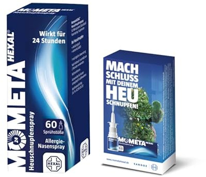 MometaHEXAL® Das blaue Allergiespray gegen Heuschnupfen - nur 1x täglich | 60 Sprühstöße + Taschentücher