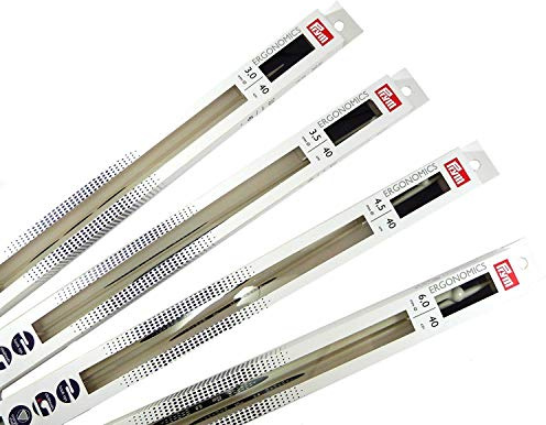 PRYM Raute mit einer Ergonomische Stricknadeln/Nadeln, Kunststoff, Mehrfarbig, 5 mm, 35 cm Länge, RJ45, Alabasterweiß
