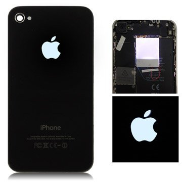 Montaggio Back cover Kit light luminescente accensione logo mela per iPhone 4 4S