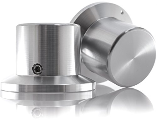 Hifi Lab Poti-Knopf Alu 38x26x26 Audio Drehknopf Aluminium massiv Silber 6mm Potentiometer Knopf Alu-Knopf
