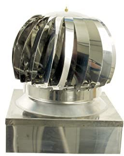 COMIGNOLO GIREVOLE ACCIAIO INOX QUADRATO FUMAIOLO ASPIRATORE CANNE FUMARIE (cm 27 x 27)