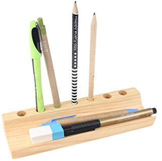 WoodBi | Stifteschale aus Holz | Stiftablage für Büro Schreibtisch | Schreibtischablage Stiftbox Tisch Organizer | Handarbeit in Deutschland