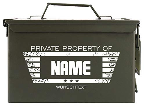 Herz & Heim® Originale Munitionskiste aus amerikanischem Gebrauch mit Aufdruck - Maße 30 x 19 x 15,5 cm Property