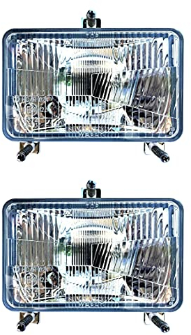MelTruck® 2x Scheinwerfer Traktorscheinwerfer 3 Funktion 12V 24V Massey Fergusson Deutz DX Steyr mit Glühbirnen 12V