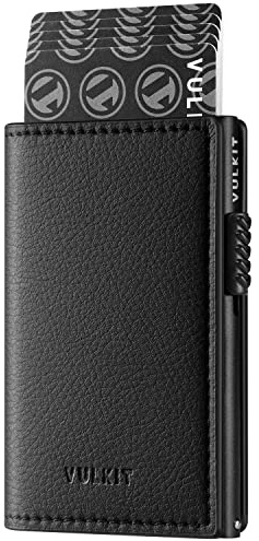 VULKIT Card Holder Pop Up Wallet RFID Blocking Slim Leather Card Wallet Holds 11 Cards and Notes