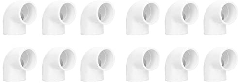 Accesorios de Tubería de PVC de 12 Uds., Accesorios de Tubería de Plástico de 2 Vías, Juntas de Suministro de Agua, Adaptador de Codo de 90 Grados para Riego de Piscinas(20mm)