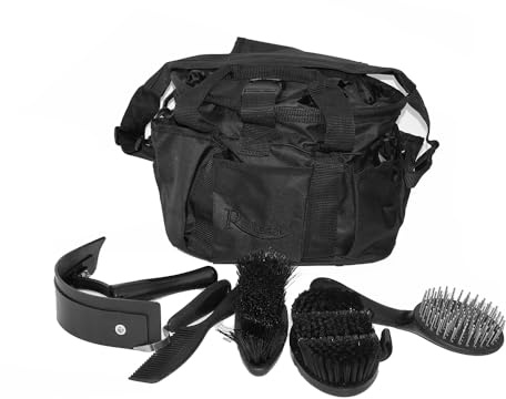 Rhinegold Grooming Bag with Kit-Black