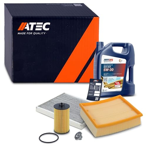 ATEC Germany Inspektionspaket Filterset mit 1x Ölfilter, 1x Luftfilter, 1x | Kompatibel mit: OPEL CORSA D, CORSA D Kasten/Schrägheck, CORSA E, CORSA E Kasten/Schrägheck