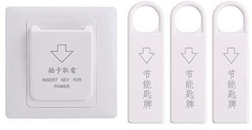 Wisboey Interrupteur de carte magnétique d'hôtel à haut interrupteur d'économie d'énergie clé d'insertion pour l'alimentation 3 cartes