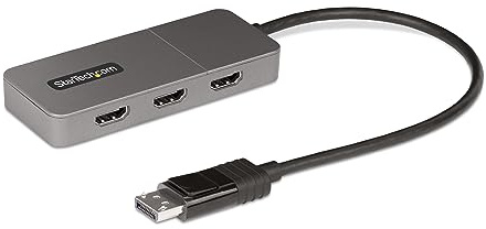 StarTech 30cm DisplayPort 1.4 auf 3X HDMI MST Hub, Dreifach 4K 60Hz, HDR
