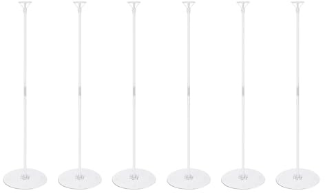 PATIKIL 6 Sets Balloon Stands for Table, 27.5inch Balloon Sticks with Base Balloon Stand Holder Kit Plastic Balloon Centerpiece Stand for Table Decorations Birthday Wedding Party