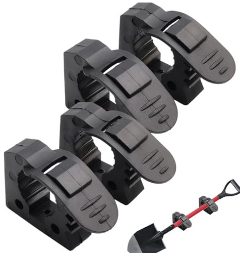 Soporte de la pala, abrazadera de liberación rápida 4pcs Cuesta de goma sin deslizamiento para 1.18-1.57 pulgadas Herramientas de diámetro TUV ATV Van Camiones de agarre para hacha de pala