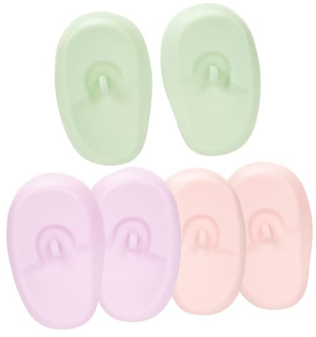 Gogogmee 3pairs Silicone Ear Protectors for Hair Dyeing and Coloring Soft Ear Protection Covers for Salon Use during Hair Treatments
