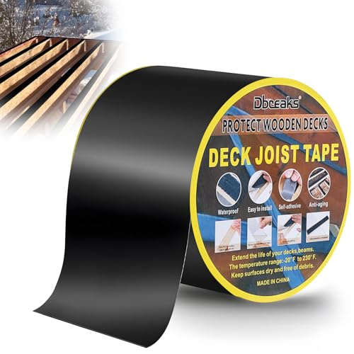 DBREAKS 10 cm x 15 m vattentät bunttejp, vattentät tejp för däck, takreparationstejp, träskydd