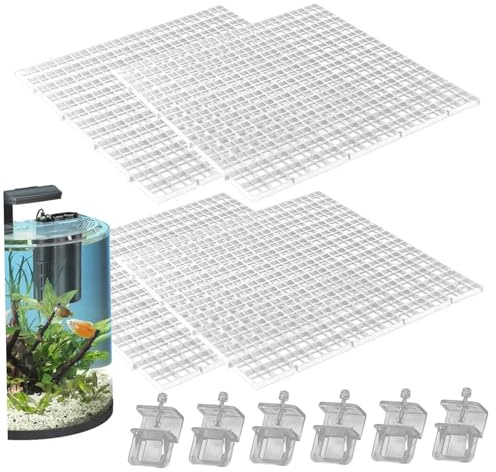 4st. Akvariumlock, fiskbehållare, akvariumlock huva fiskbehållare TOP -täckning Terrarium lock plast Grid Panel Egg Crate Grate 6 Aquarium Glass Cover Board Clip Clip