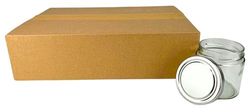 BIENEN SCHMIDT 52x DEEP Twist Off Honigglas 500 g Rundglas Gläser für Honig Deckelfarbe Silber - glänzend