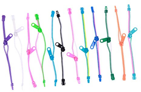 MUSISALY Reißverschluss-armbänder Zum Geburtstag 100 Stück Reißverschluss-armbänder Sensorisches Spielzeug Großpackung in Neonfarben