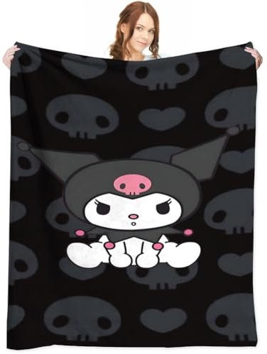 YCVBCY Manta de franela Kurromi súper suave mantas de cama manta para niños para todas las estaciones, suave para dormitorio, oficina, sofá -C