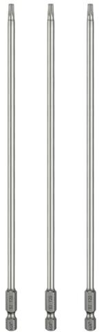 QUARKZMAN 3 Stück T20 Torx Bit Set Schraubendreher Bitsatz 1/4 Zoll Sechskantschaft 200mm Lang Magnetisch Hex Sechskant Ohne Loch Spitze Bohrer Bits S2 Stahl für Torx Schrauben Werkzeug