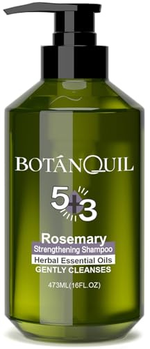 BOTÁNQUIL Rosmarin Shampoo für Haarwachstum Damen Herren 473ML Ohne Silikon | Haarshampoo für Dauerwellen und Färbung, Shampoo gegen Haarausfall Starke Reparatur, Feuchtigkeit und Pflege, Färbeshampoo